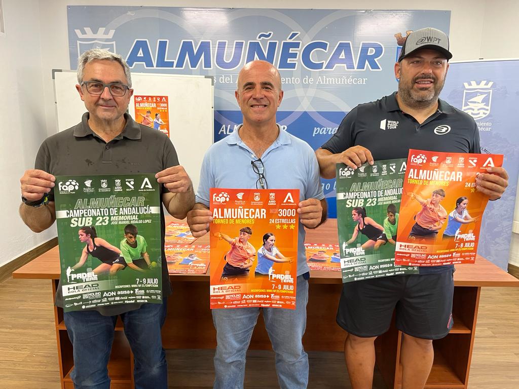 Almuñécar acogerá del 7 al 9 de julio el Campeonato de Andalucía de Pádel Sub 23 y un Torneo de Menores