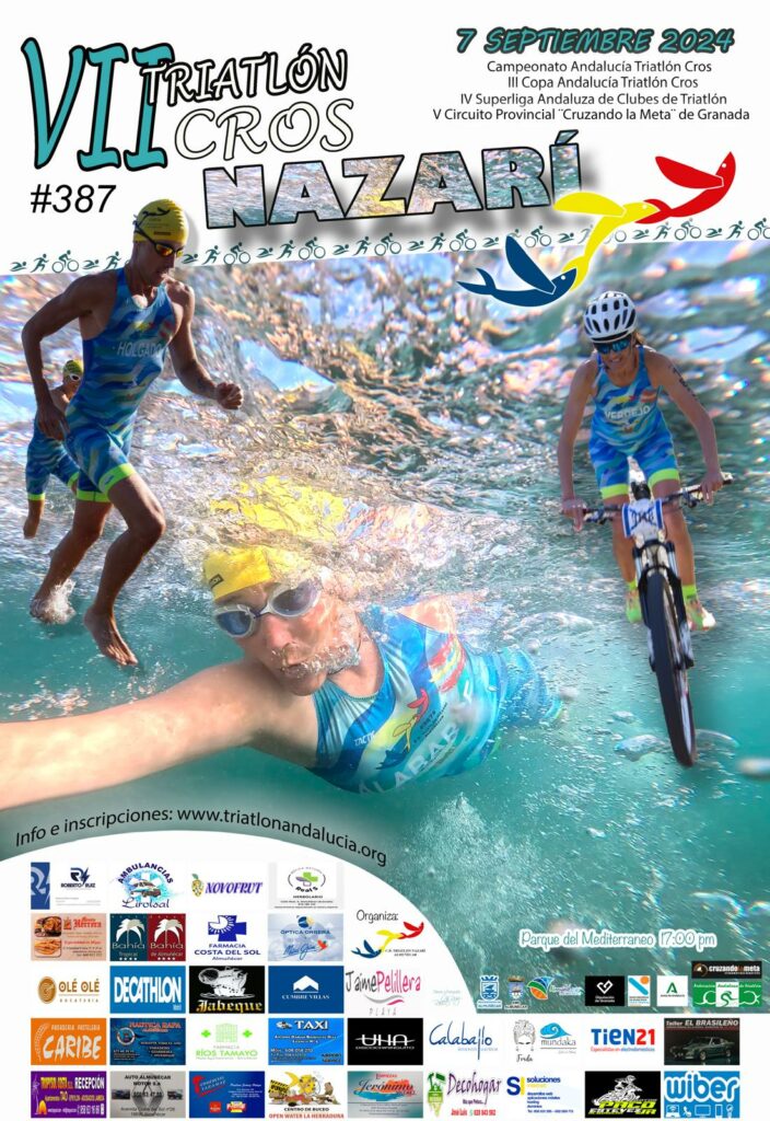 Cartel VII Triatlón Cros Nazarí #387 Almuñécar 2024