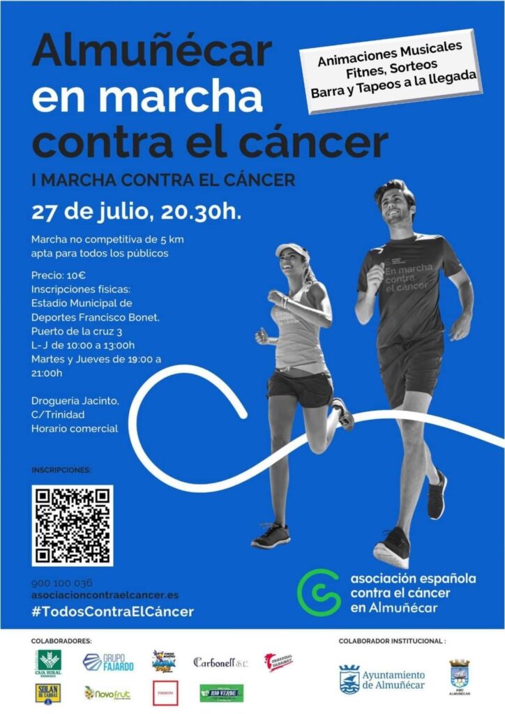 Cartel I Marcha Contra el Cáncer Almuñécar 2024