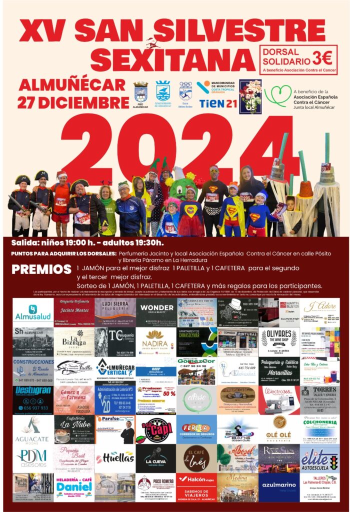 Cartel XV San Silvestre Sexitana Almuñécar 2024