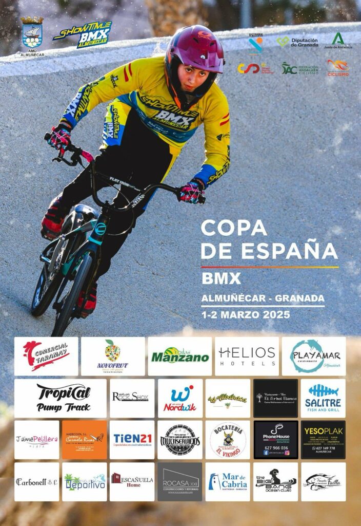 Cartel oficial. La Copa de España de BMX Racing comienza este fin de semana en Almuñécar