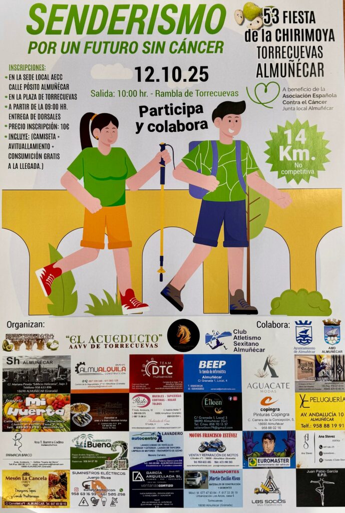 Cartel Torrecuevas Senderismo por un futuro sin cáncer 2025